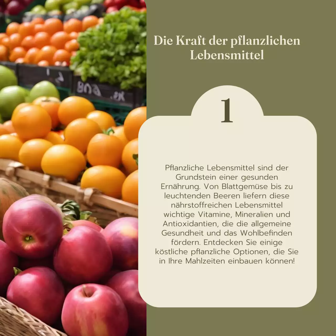 Grün und Rot Natürliche gesunde Lebensmittel und Diätführer