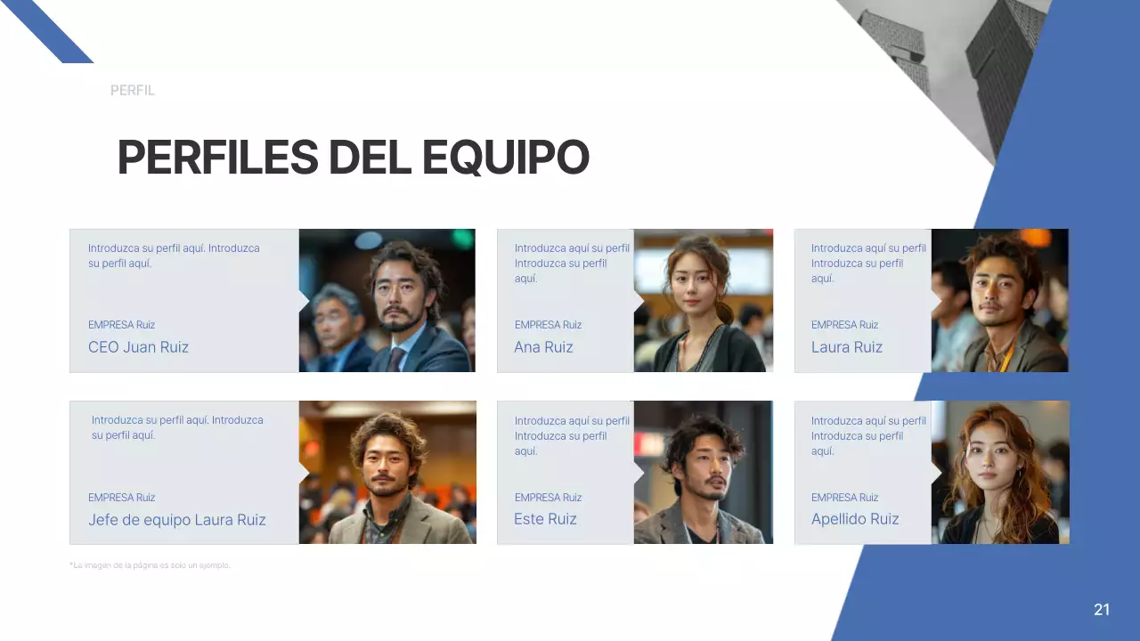 Un sencillo informe corporativo en azul y azul claro