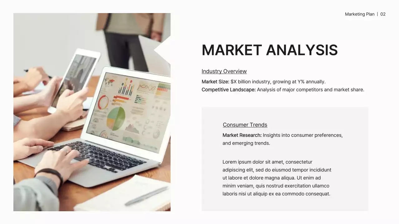 White Professional Marketing Plan Document Presentation