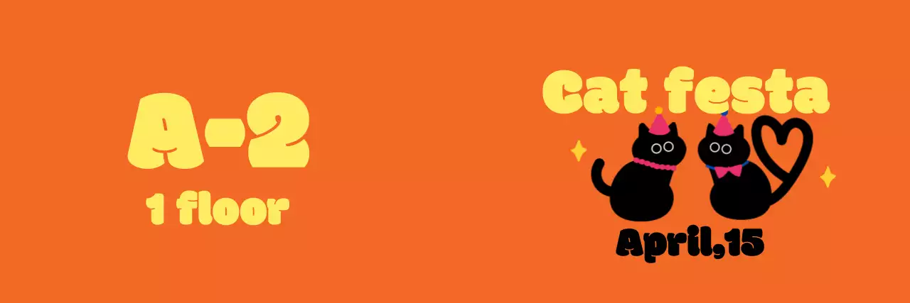 Cat festival with cat illustrations and cute fonts