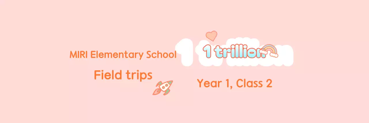 Pink and white elementary school field trip group announcements