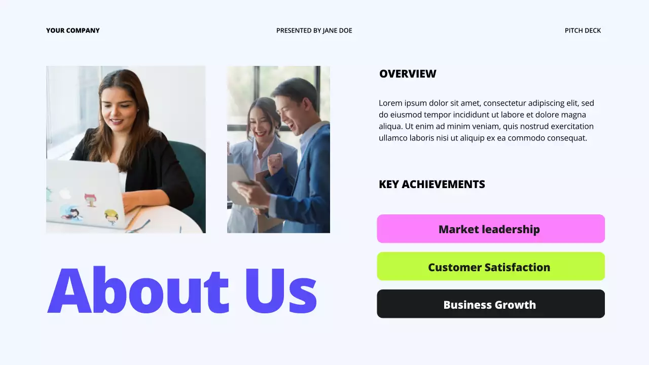 Blue Modern Business Pitch Presentation