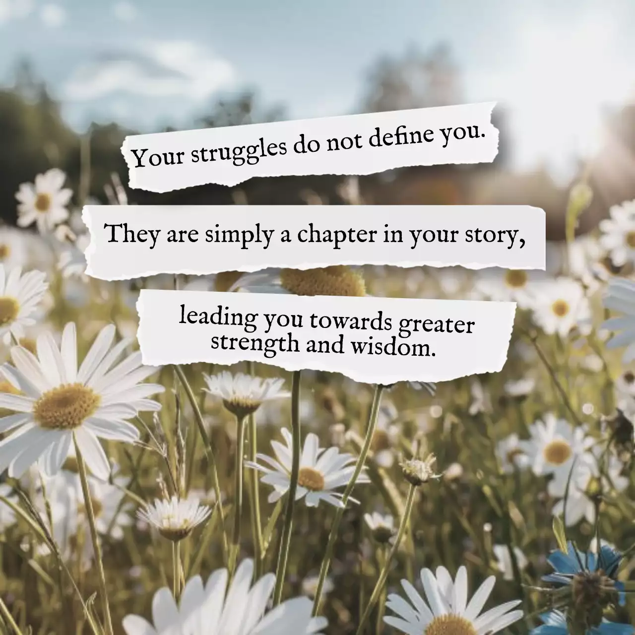 White Floral Motivation Announcement Social Media Post