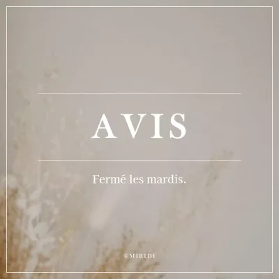 Annonces de fermeture de la promotion en marron et blanc pour un look moderne