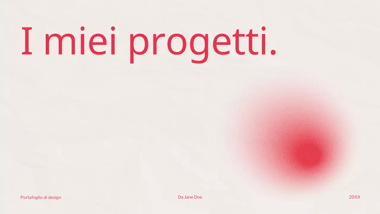 Portafoglio del designer grafico Red Trend