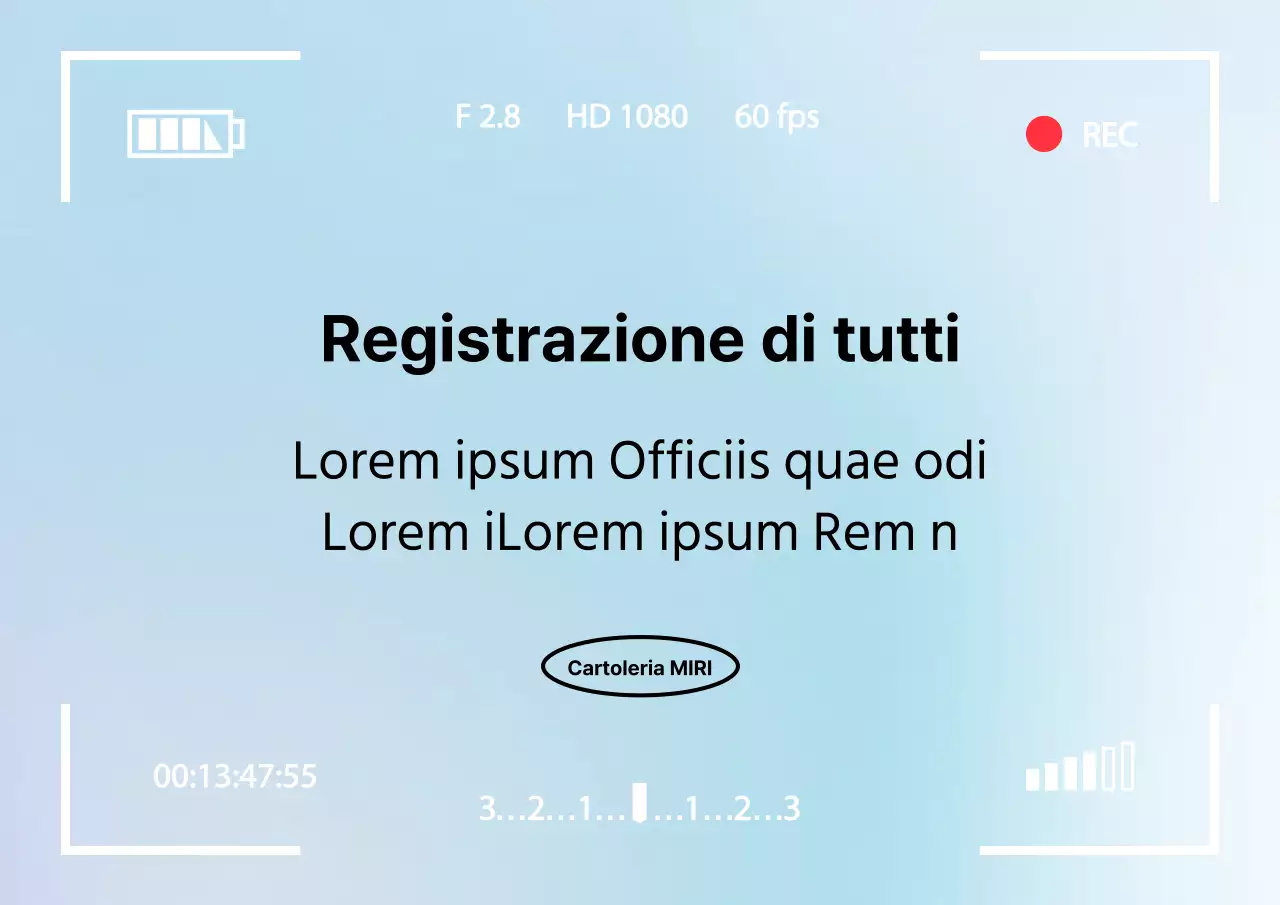 Per quanto riguarda l'azzurro, semplici istruzioni di registrazione
