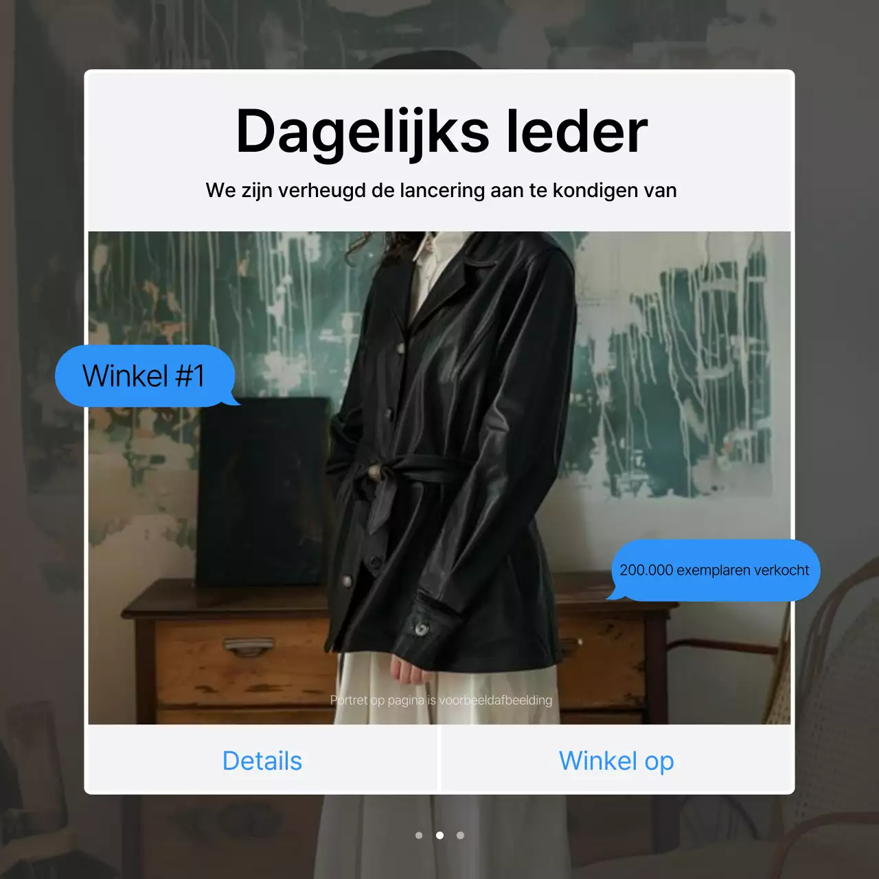 Promoot een trendy mode-intro in blauw en wit