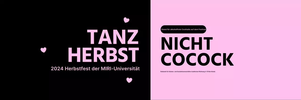 Festival-Konzeptentwurf mit zweifarbigem Schwarz und Pastell