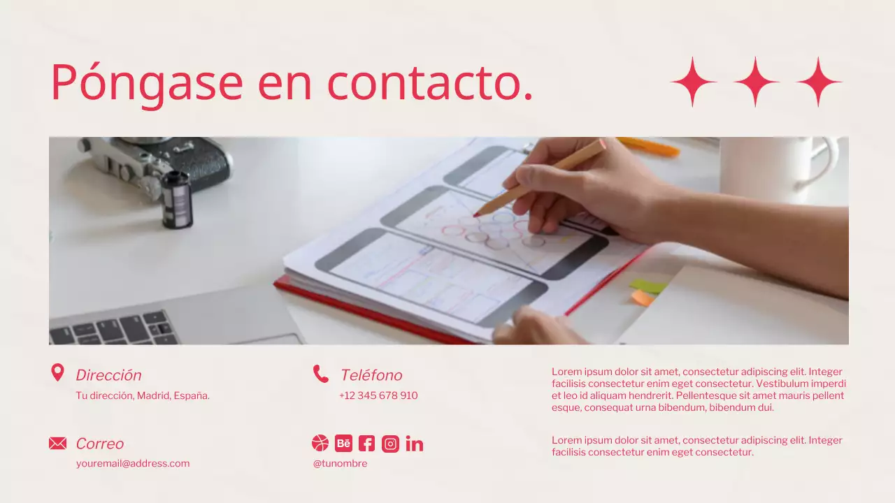 Red trend portafolio diseñador gráfico