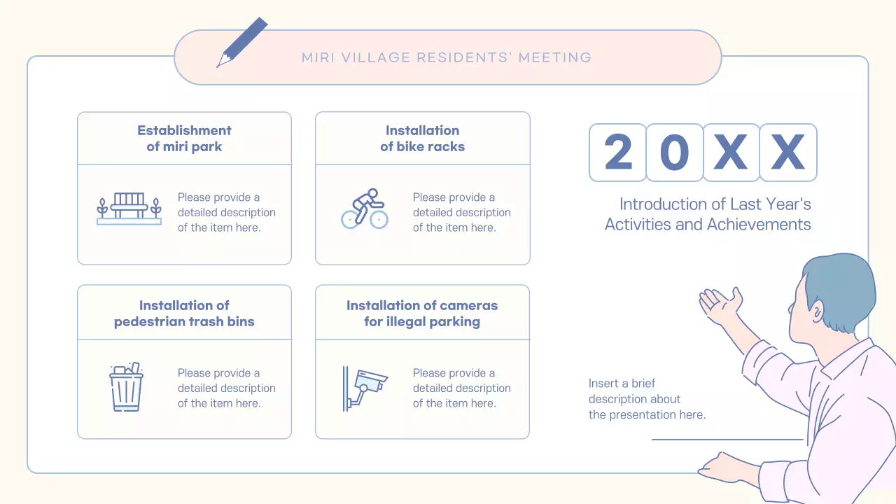 Beige Simple Community Agenda Presentation