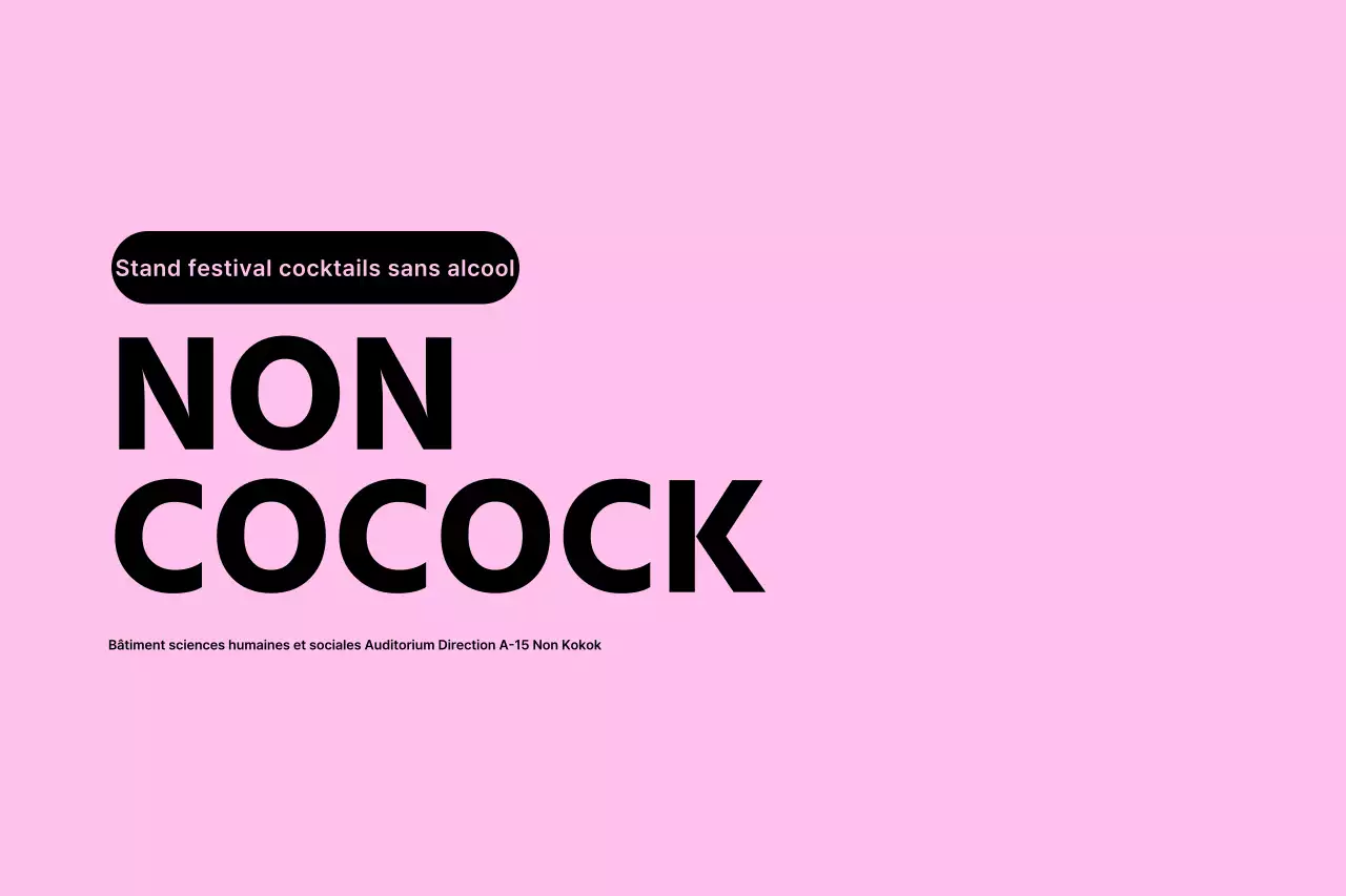 Conception d'un festival utilisant une palette de couleurs bicolores noir et pastel