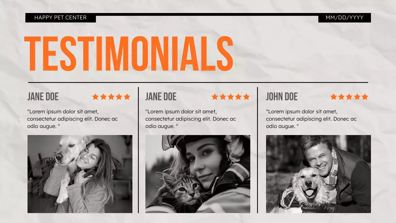 Orange Modern Pet Promotion Presentation