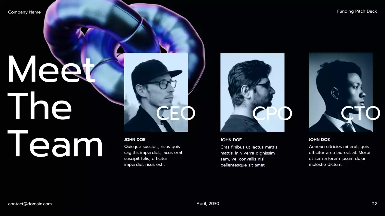 블랙 모던 펀딩 피치 프레젠테이션