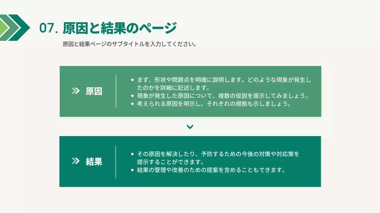 緑 シンプル 企業レポート 報告書 プレゼンテーション