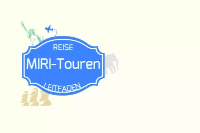 Reiseleiterkonzept in Beige und Blau