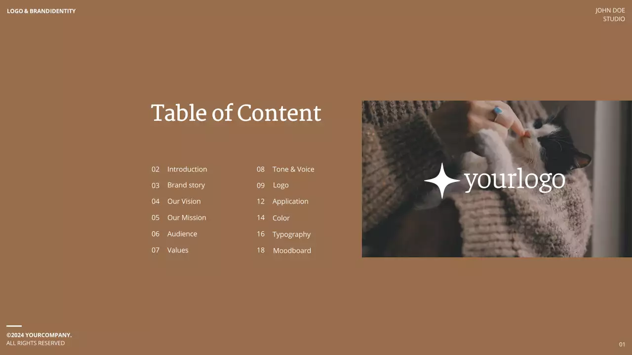 Brown Minimal Brand Guideline Presentation