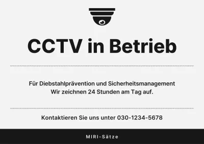 Hinweis auf die Verwendung von schwarzem und weißem Grundmaterial in unbesetzten Schreibwarengeschäften