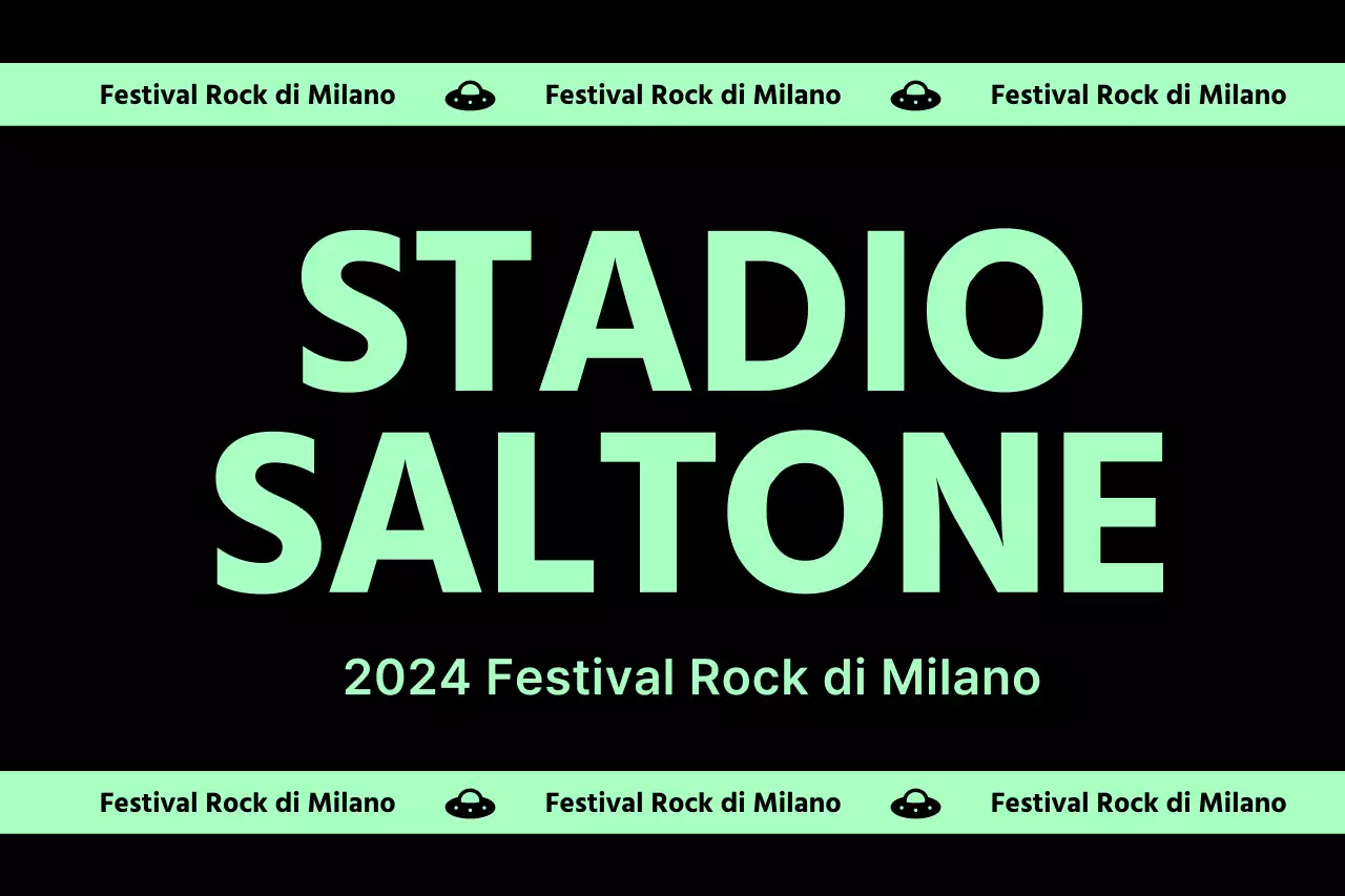 Concept design per il festival con combinazione di colori nero e pastello.