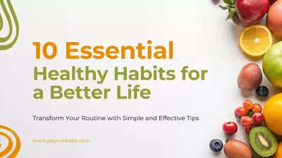 Orange Simple Healthy Habits Guide YouTube Thumbnail