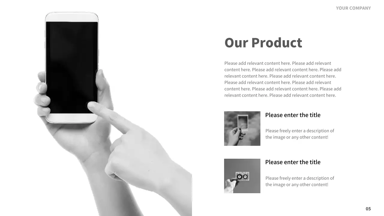 Modern printable reports in black and white