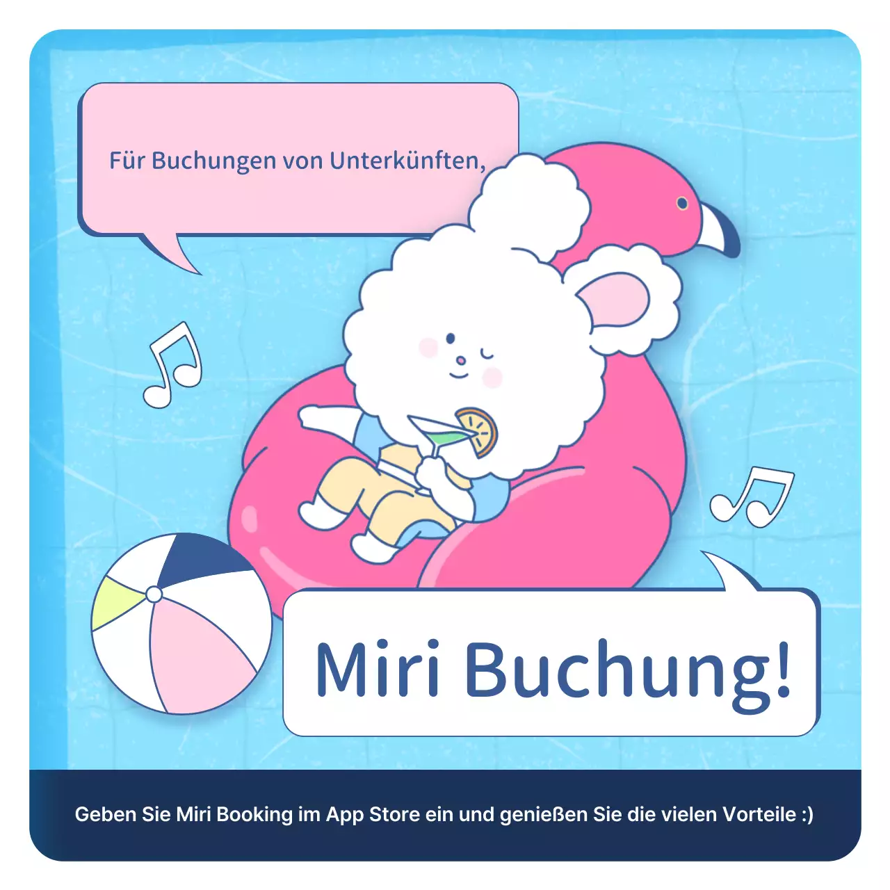 Ein hübsches Sommerhaus in Hellblau und Rosa