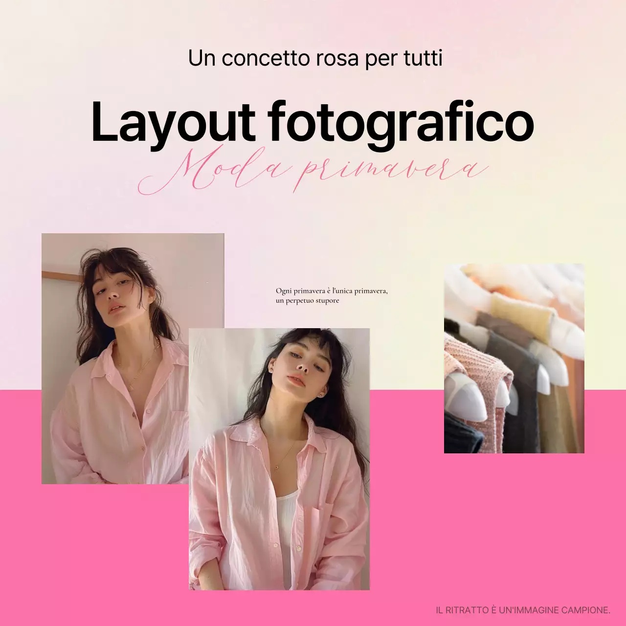 Promuovere un layout di moda kitsch in rosa
