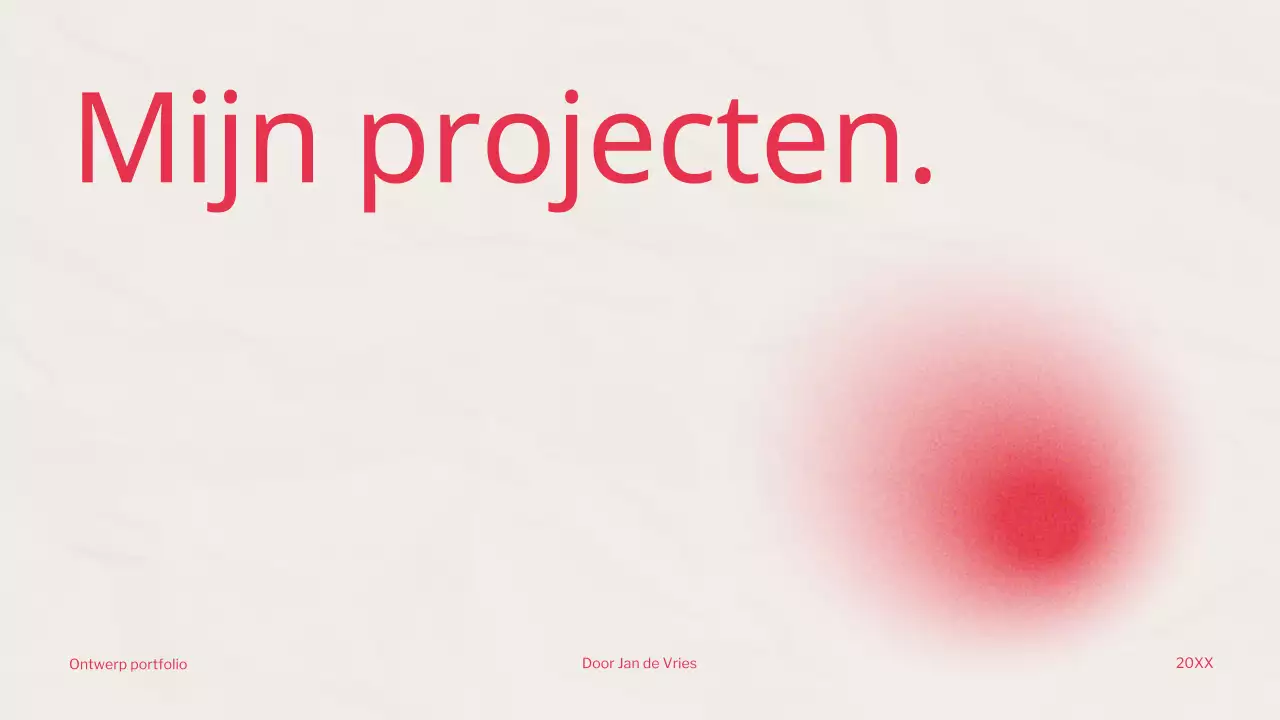 Red trend grafisch ontwerper portfolio