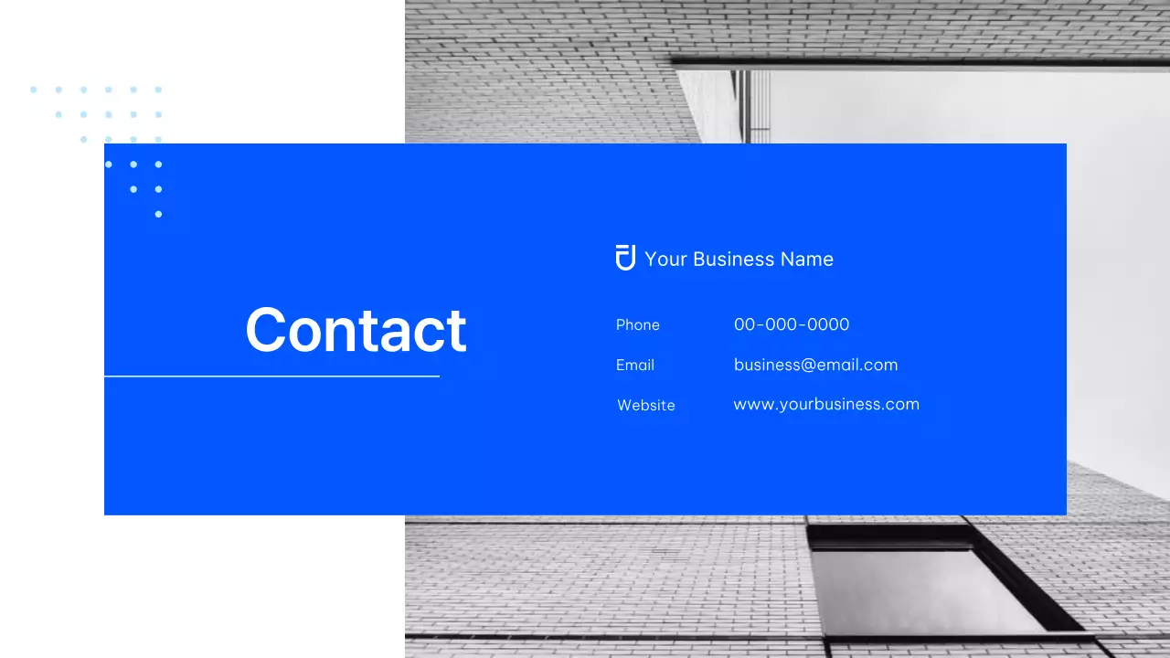 블루 모던 비즈니스 프레젠테이션