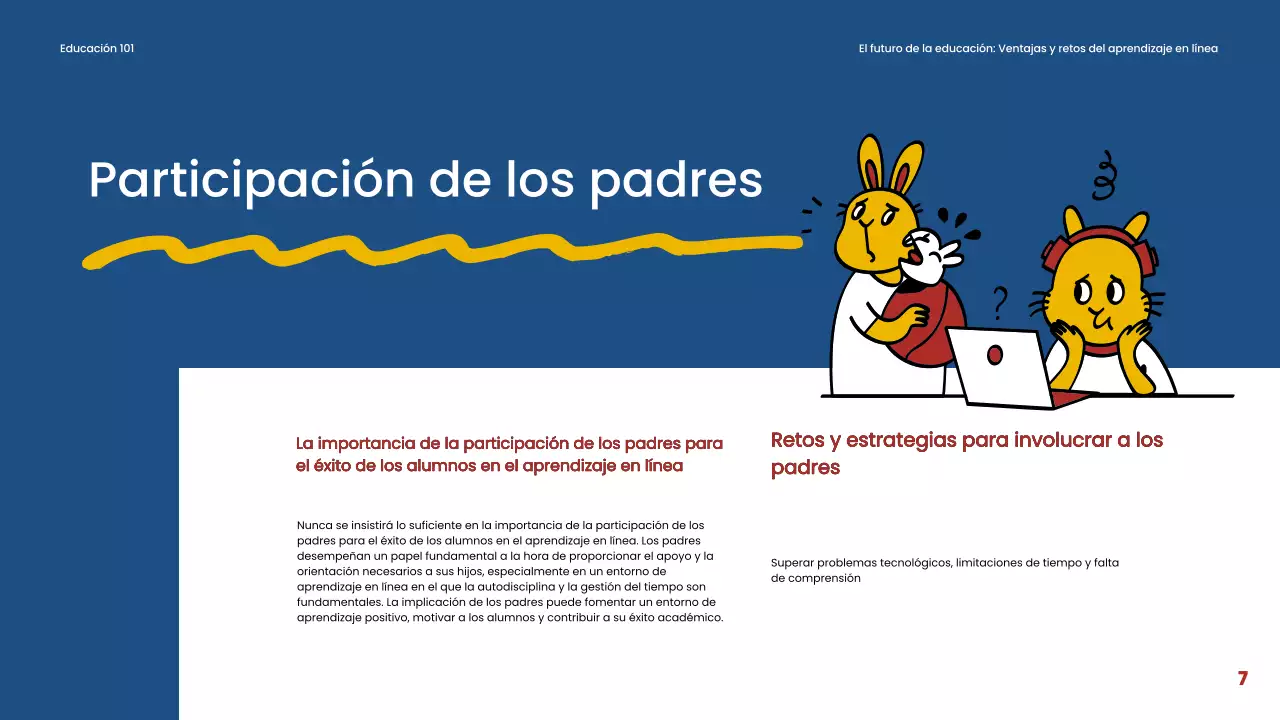 Azul y rojo Material didáctico sencillo en línea