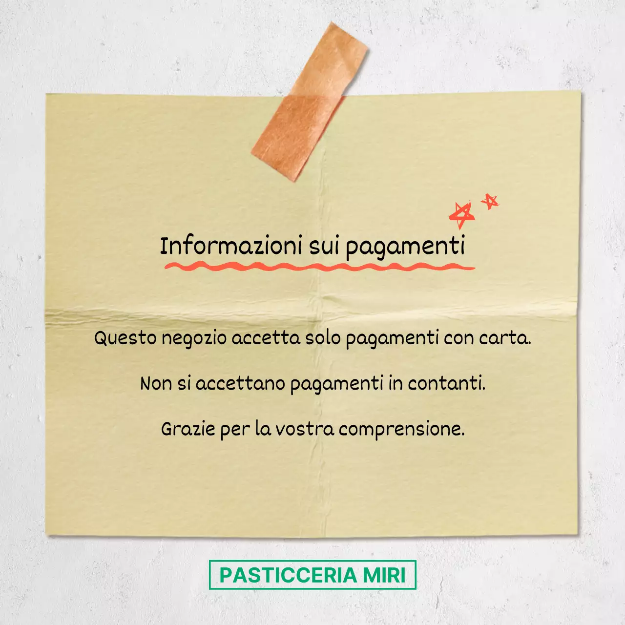 Informazioni semplici in giallo