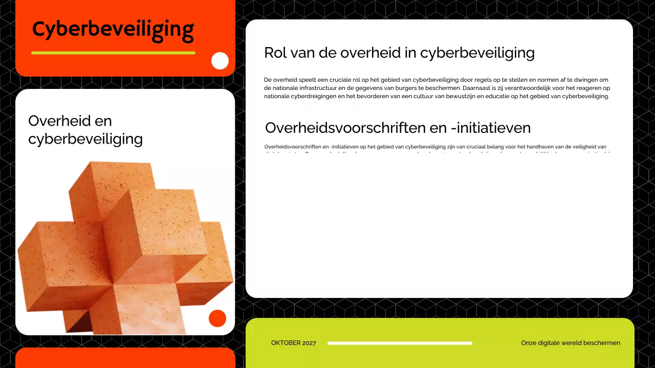 Red And Lime Modern Cybersecurity Lesmateriaal