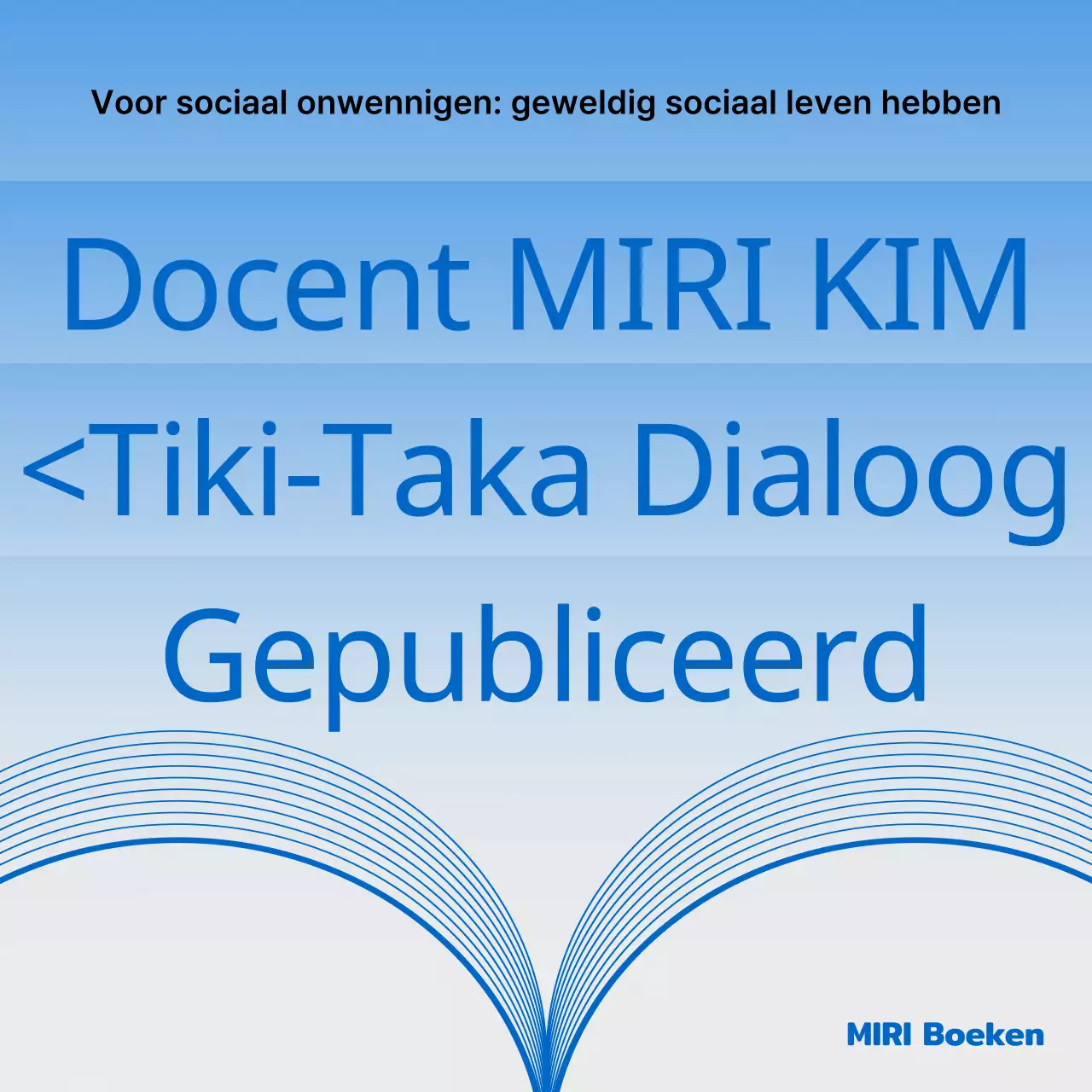 Minimalistische boekpromotie in blauw en lichtblauw