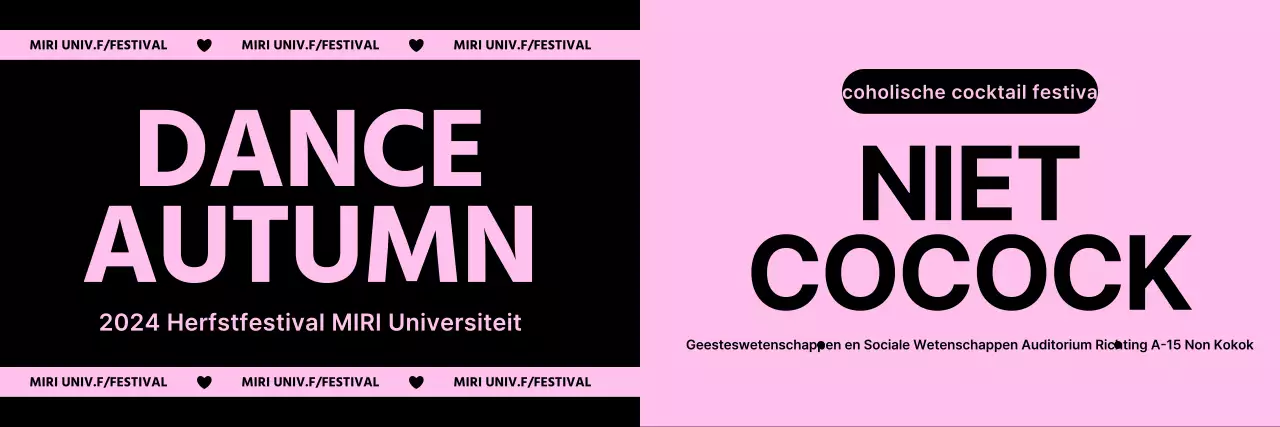 Festival conceptontwerp met zwart en pastelkleur in twee tinten