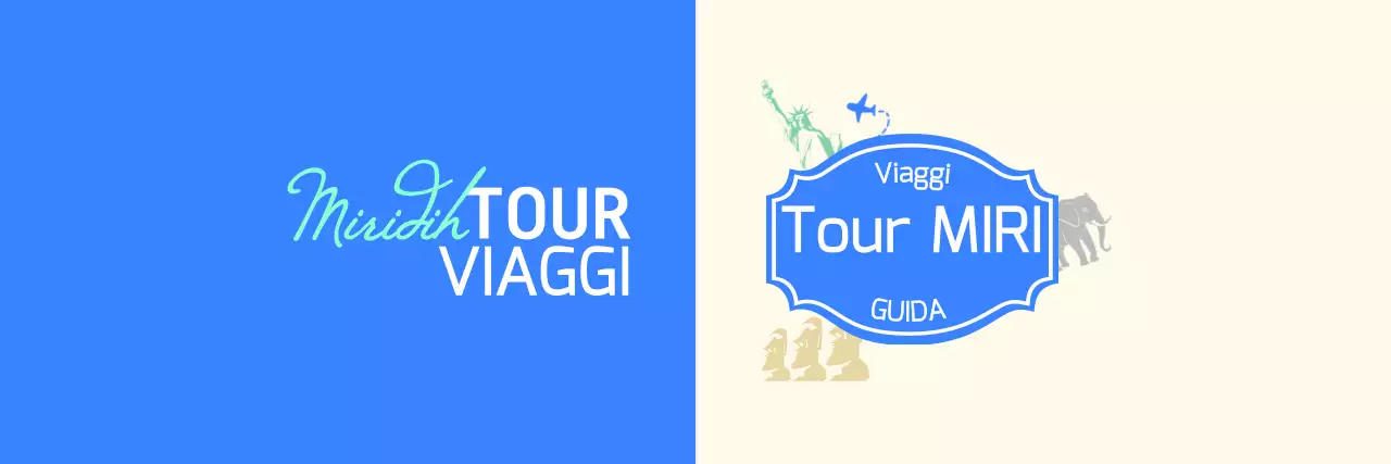 Concetto di guida turistica in beige e blu