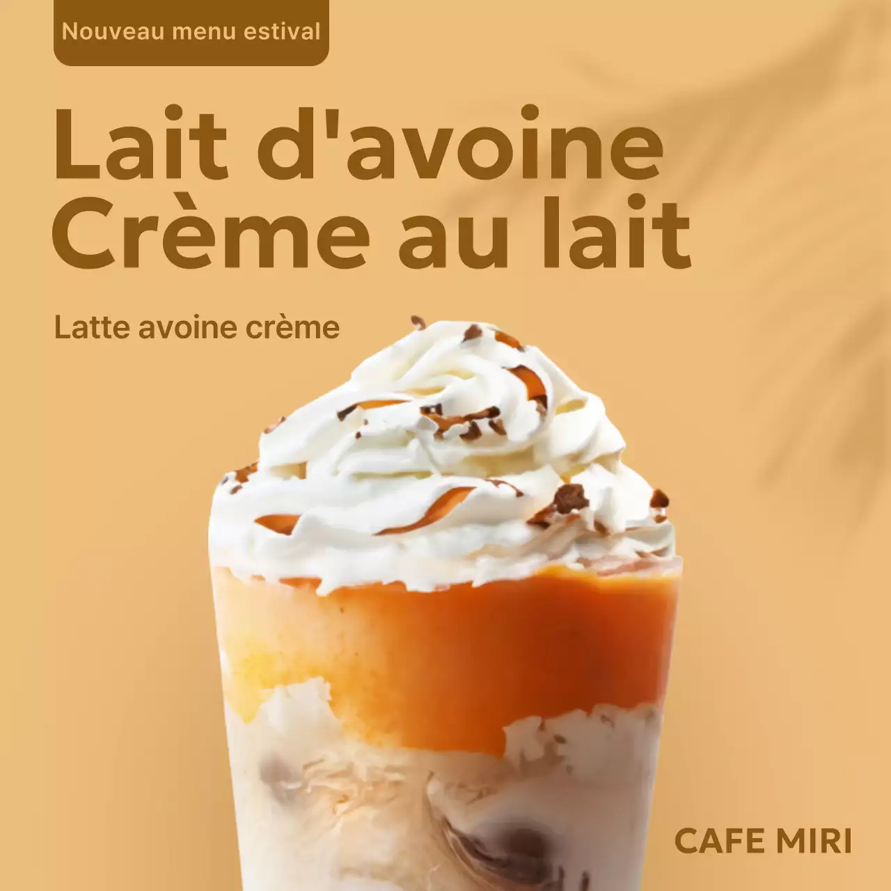 Nouvelle carte dans les tons beige et marron très tendance