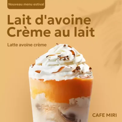 Nouvelle carte dans les tons beige et marron très tendance