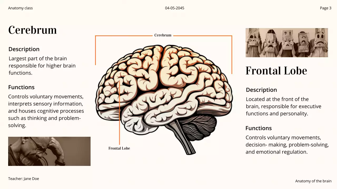 Orange Professional Brain Course Presentation