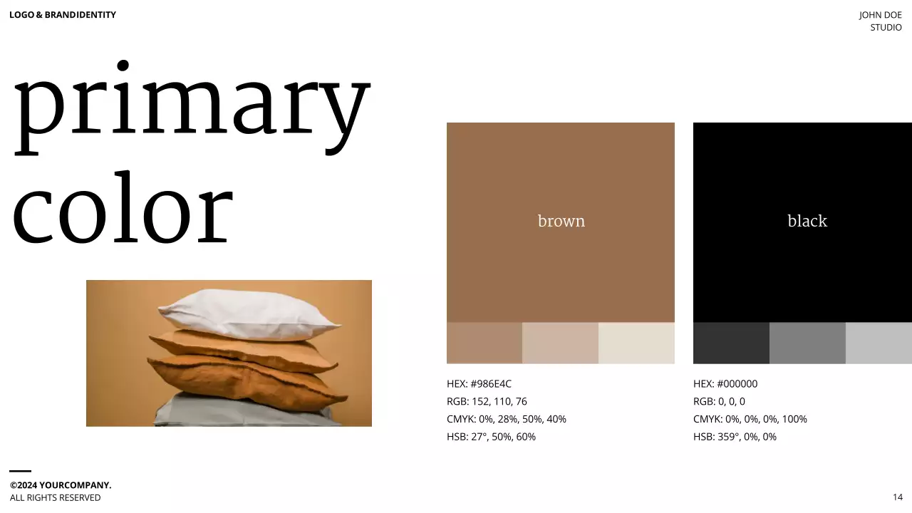 Brown Minimal Brand Guideline Presentation