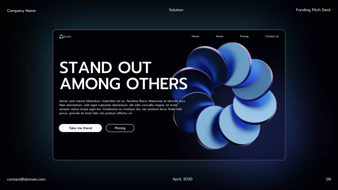 블랙 모던 펀딩 피치 프레젠테이션