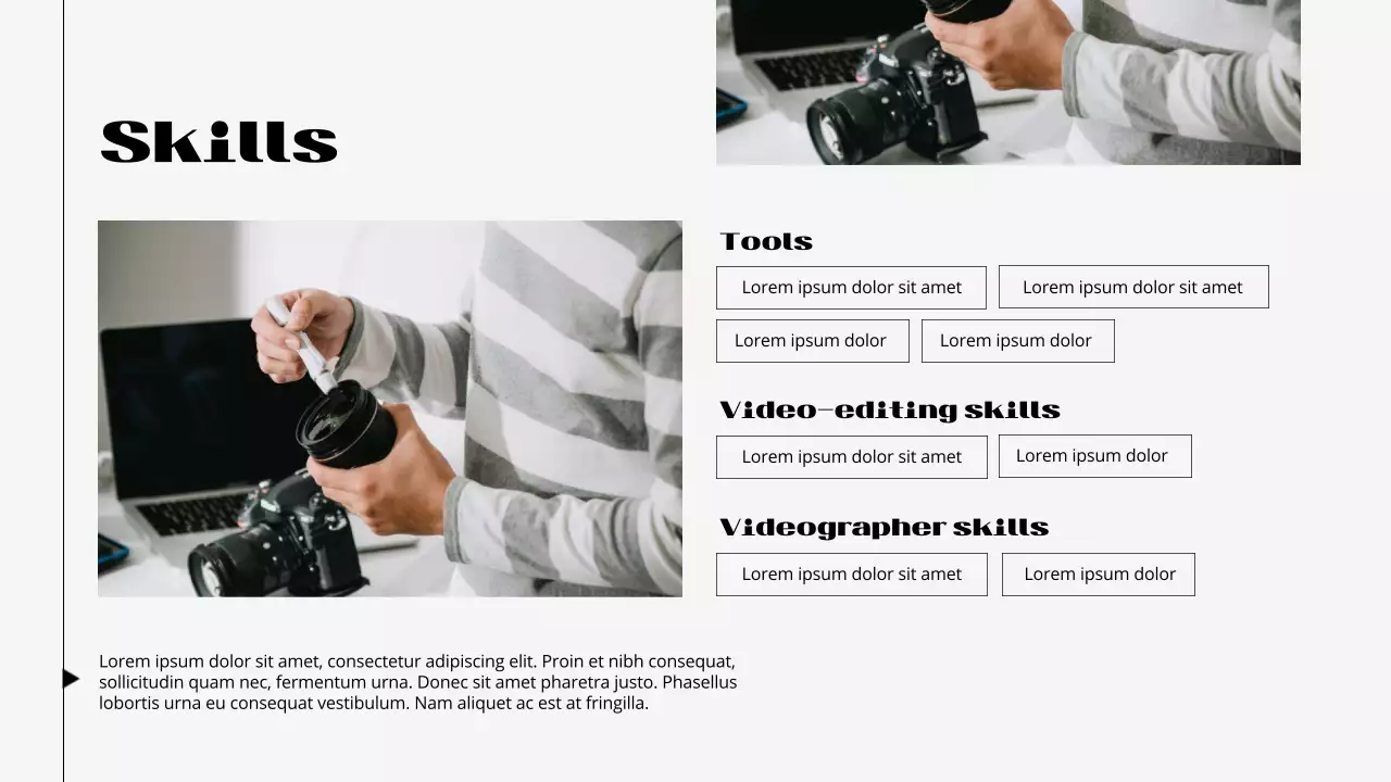 Black Minimal Photographer Portfolio Presentation