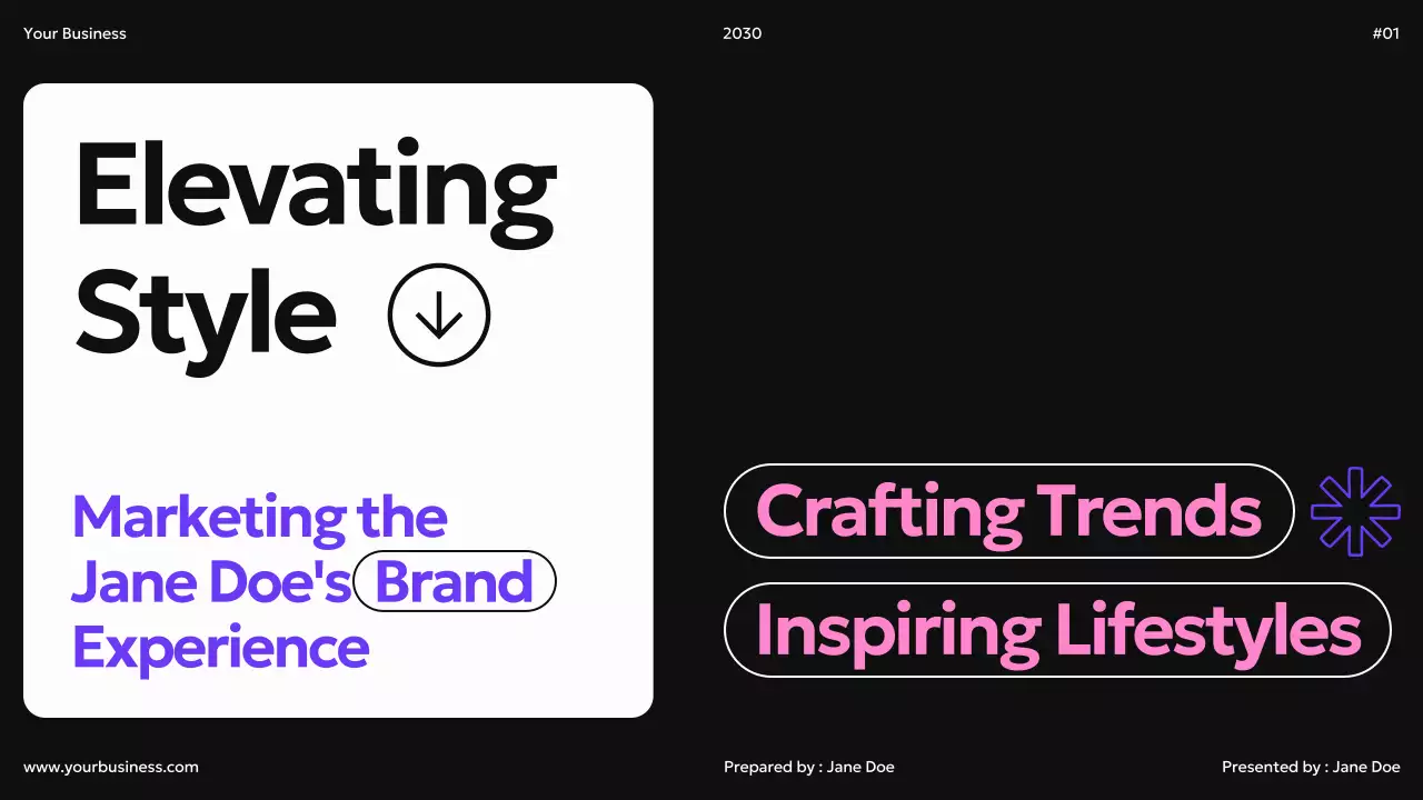 Black Blue Pink Modern Geometric Bento Box Brand Identity Guidelines Instruction