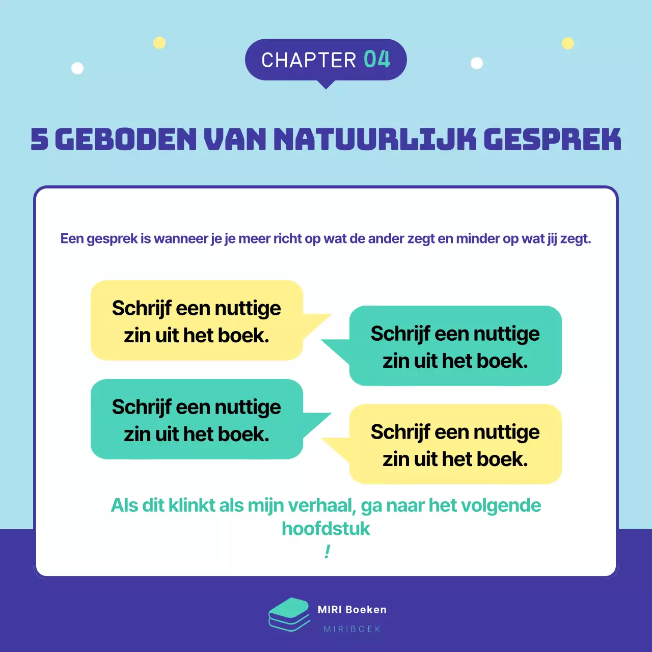 Promoot de lancering van een schattig boek in mint en marineblauw