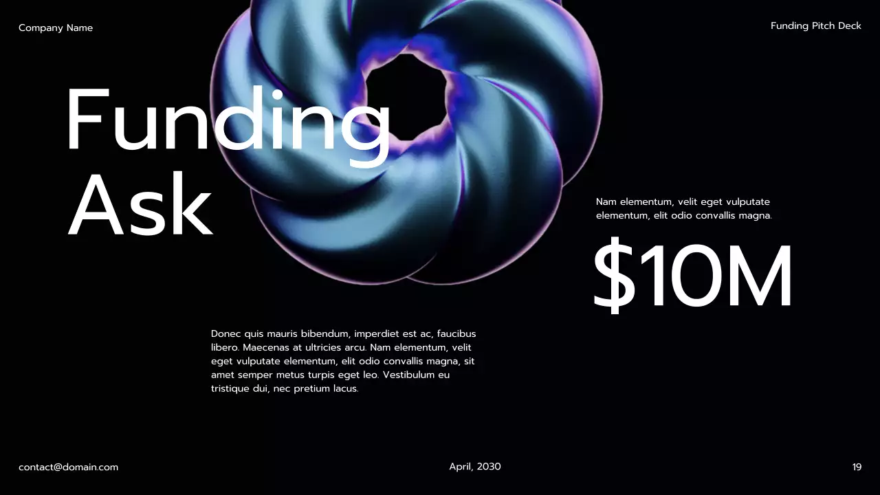 블랙 모던 펀딩 피치 프레젠테이션