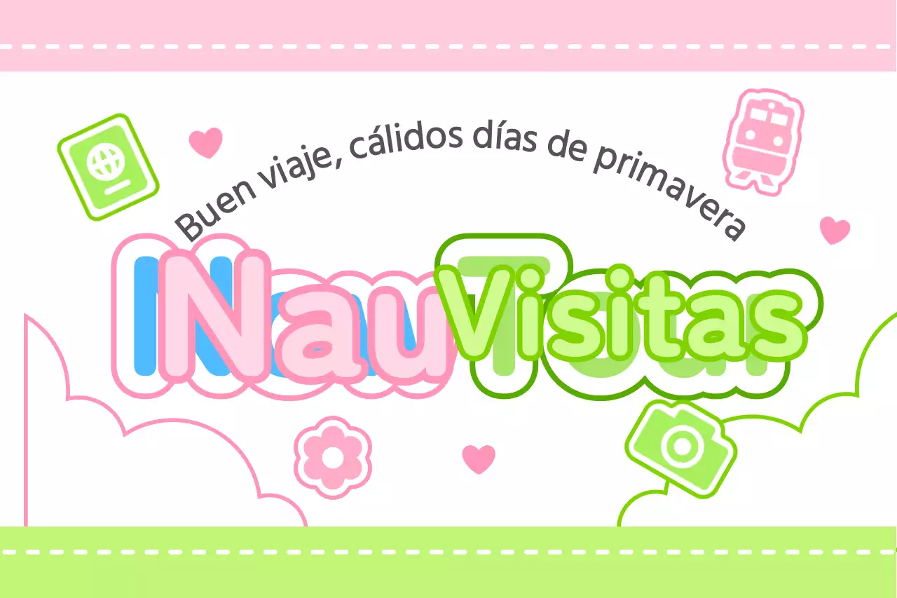 Diseña una simpática guía turística con nubes y diferentes iconos