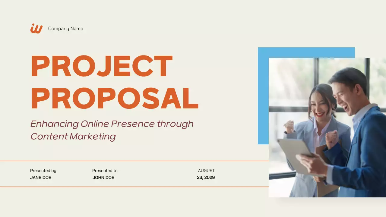 Orange Professional Marketing Plan Presentation