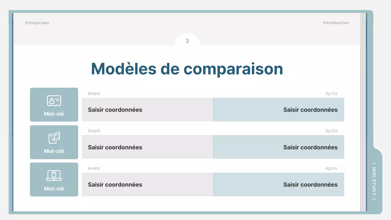 Un prospectus de formation simple en bleu clair et gris