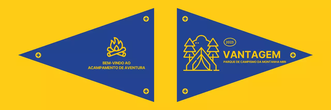 Desenhar um parque de campismo com ícones ilustrados