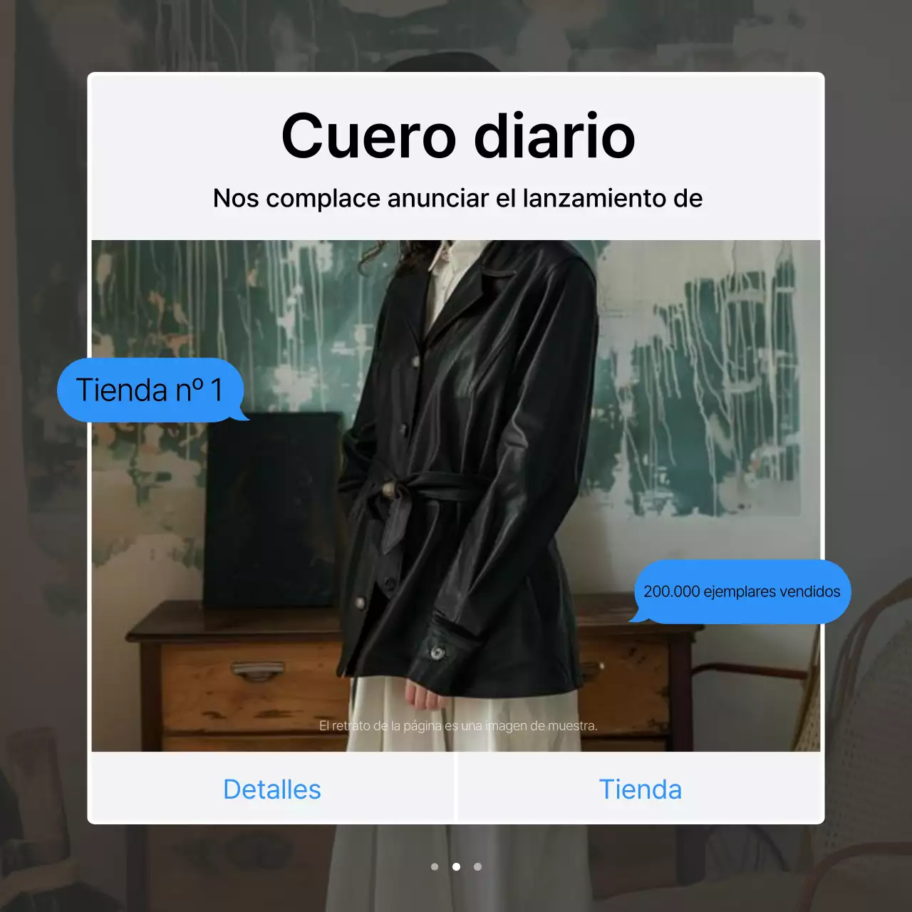 Promueva una introducción a la moda en azul y blanco