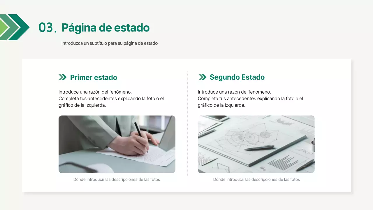 Un sencillo informe corporativo en verde