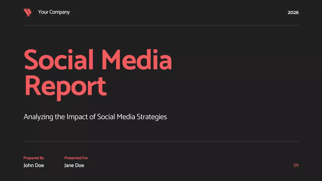 Red Modern Social Media Report Presentation